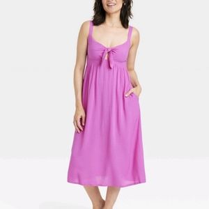 Purple summer sleeveless dress